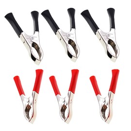 Lnsulated Alligator Clips Copper Plated Alligator Clips Battery Electric Test Clips Insulated Clamps for Car Truck Red and Black 30A (8)