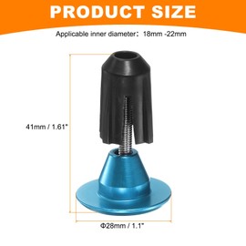 HARFINGTON Bar End Plugs Aluminum Handlebar End Caps Bike Plugs Expanding Locking for MTB Road BMX Fixed Gear Bike, Blue