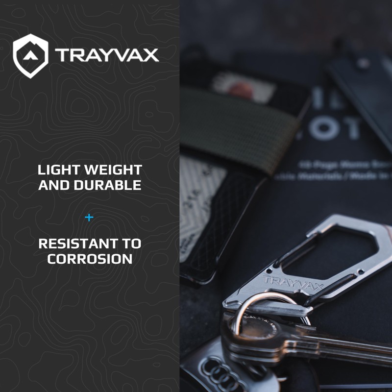 Trayvax Talon Carabiner Clip Multi-Tool, 420 Stainless Steel Quick Release