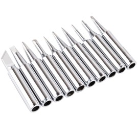 10 Pcs 900M Soldering Iron Tips, Lead Free Premium Soldering Tips, Compatible with HAKKO, Atten, Quick, Aoyue, Yihua, Vastar, and Major Soldering Stations (Silver)