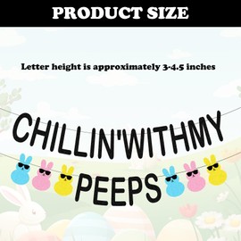 Easter Bunny Banner Decoration Easter Party Decorations, Easter Banner Equipped with Hanging Swirl, Happy Easter Banner, Happy Spring Bunny Party Decorations Supplies Suitable for Parties Decor