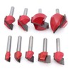 DingGreat 9 Pieces 6 mm Shank Floor Cleaning Milling Cutter