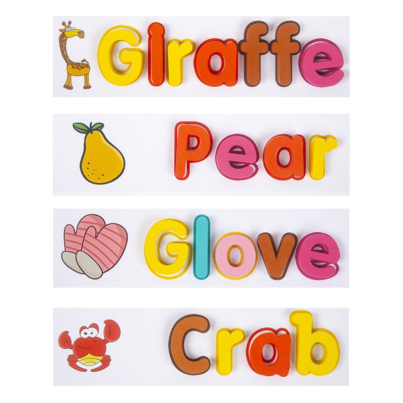 Spell Learning Toy Educational Wooden Matching Letter Toy for Preschool