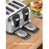 Keenstar Toaster 4 Slice, Bread Toaster with Dual Control Panels