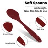 GEEKHOM Silicone Cooking Spoons, 2 Pieces 11" Heat Resistant Silicone