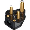 5 Amp Round Pin Plugs, 3 Pack 5A 3 Pin