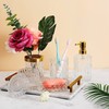 5Pcs Glass Bathroom Accessories Complete Set, Lotion Dispenser, Soap Dish,