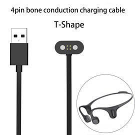 Xininyia 4pin Magnetic Charging Cable for Run Plus Wireless Bluetooth Bone Conduction Headphones,Open-Ear Bluetooth Headphones Charger USB Charging Cord