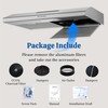 FIREGAS Under Cabinet Range Hood 30 Inch, Ducted/Ductless Convertible Vent
