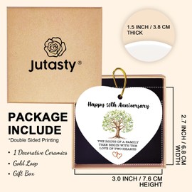 Jutasty 50th Anniversary Marriage Gifts for Couple, 50th Anniversary Wedding Gifts for Parents, 50 Years Anniversary Romantic Ornament Keepsake Gifts for Couple, Parents, Grandparents, Wife Husband