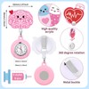 Fullhawl 8 Pcs Retractable Nurse Watch Gift Clip on Hanging