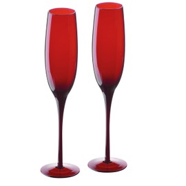 Artland Set of 2 Midnight Flute, Red
