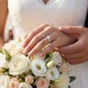 Neyauo 50 Pcs Adjustable Diamond Engagement Rings, Fake Bridal Shower