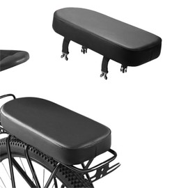 LEXICANMHS Bike Back Seat Cushion Black PU Bike Back Seat Comfortable Bike Seat Mountain Bike Back Seat Cushion Kids Back Seat for School Sports Trail Riding Size:31*15*4cm