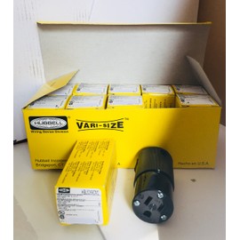 Hubbell HBL5269CM2 All Black Female Edison Connector- 15a 125v (10 Pack)