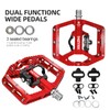 MZYRH MTB Mountain Bike Pedals 3 Bearing Flat Platform Compatible