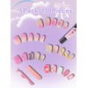 EBANKU 130 Pcs Press on Nails for Girls, Short Old