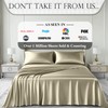 DECOLURE Satin Bed Sheets - 4 Piece Luxury Silky Twin