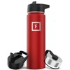 IRON °FLASK Camping & Hiking Hydration Flask with 3 Lids