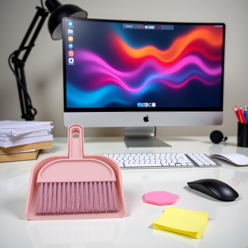 Plastic Mini Broom and Dustpan,Mini Cleaning Brush with Dustpan Set