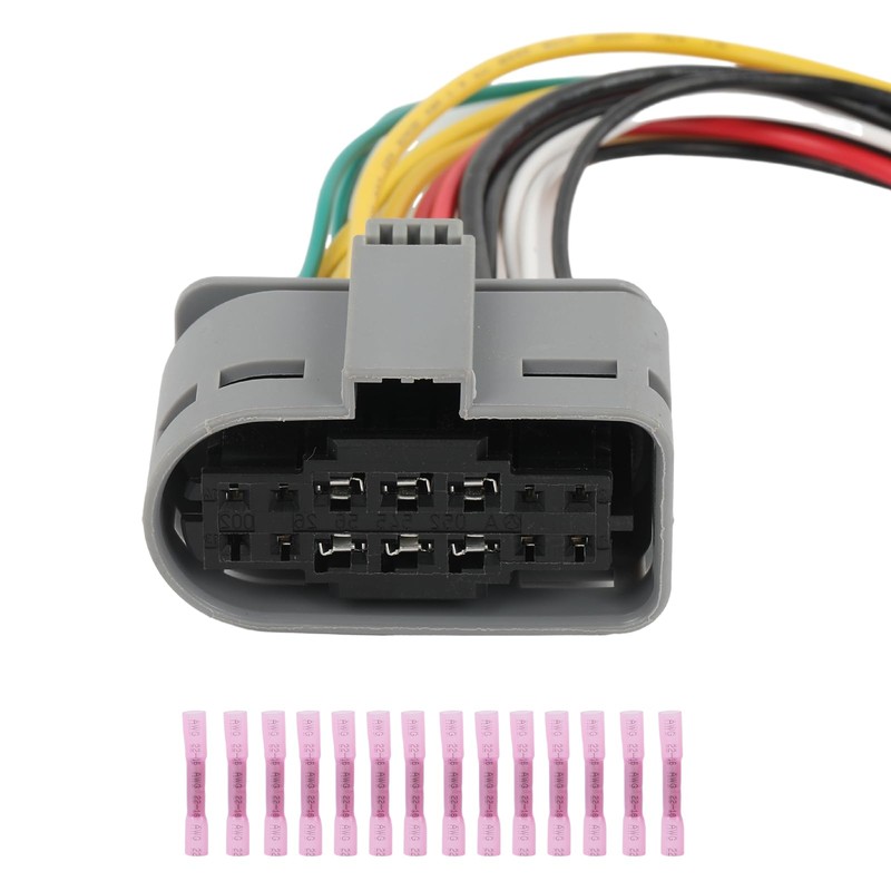 PARSUPPRO 14-Way/Pin Headlight Connector Sensor Socket Repair Wiring Harness Auto