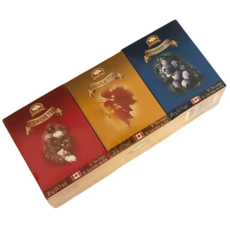 CANADA TRUE 3 Bundle Tea(Maple,Blueberry,Icewine) 3x10 Tea Bags 60g