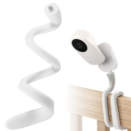 YUNSHANGHT Baby Monitor Holder Flexible Baby Camera Holder with 1/4 Threaded Hole Baby Monitor Stand Fits Most Baby Monitors Camera(White)