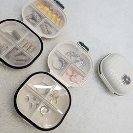 Portable Compartmented Travel Airtight Pill Organizer Daily Pill Case
