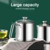 Bacon Grease Container Stainless Steel High Temperature Resistance Oil Strainer