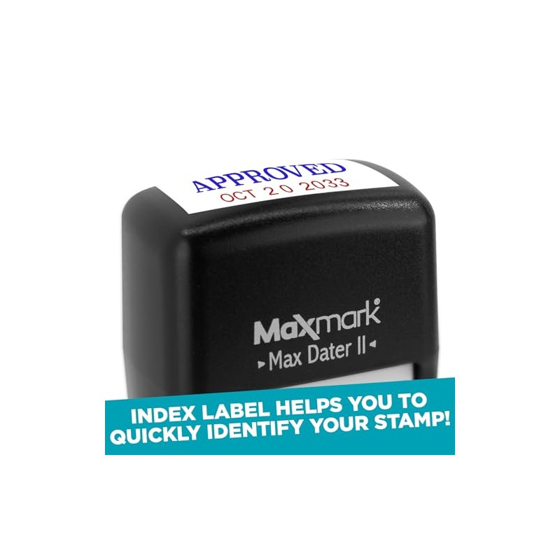 maxmark Max Dater SELF-INKING Frase sello de fecha - Tinta