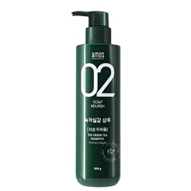 Amos Green Tea Realistic Refreshing Type Shampoo for Oily Hair 500GYR / 아모스 녹차실감 산뜻한 타입 지성 모발용 샴푸 500GYR