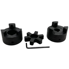Saelno 5/8" to 1" L095 Flexible 3-Piece L-Jaw Coupling Coupler Set & Rubber Spider for Log Wood Splitter,Multi-Flex Couplings L095-5/8-1