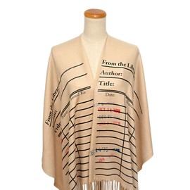 Library card scarf, Book Scarf. Library scarf. Library card scarf with day due stamps. (Print on BOTH ends)