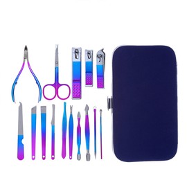 Manicure and Pedicure Set, 15 Pieces Professional Nail Clippers Set, Pedicure Care Tools, Stainless Steel Women's Care Set for Travel or Home