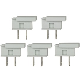 Creative Hobbies SPLUG, Easy Snap On End Plug, For SPT-1 Wire, Residential Grade, Polarized, Non-Grounding, 8 Amp, 125 Volt, White, Pack of 5 Plugs