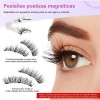 2 Pares Pestañas Postizas Naturales Magnética Reutilizable
