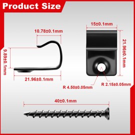 304 Stainless Steel Start Clips Black Deck Clips Universal Decking Clips with Decking Screws for Composite Deck Boards, Hidden Fasteners(80 Pack)