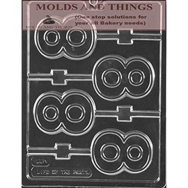 Number 8 Lolly numbers and letters Chocolate candy mold With Copywrited molding Instructions