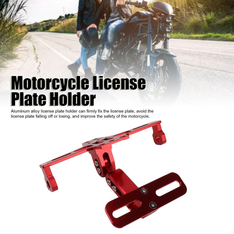 CNC License Plate Holder, Motorcycle License Plate Holder, Adjustable, CNC