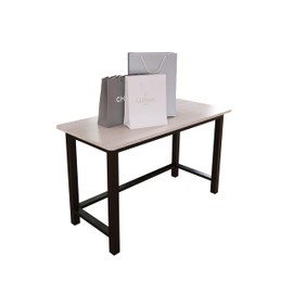 Fday 51'' Home Office Desk Modern Computer Desk 51.2X 23.6x29.5 inches PC Table with Thicken Frame Industrial Style Sturdy Metal Frame Furniture for Writing Gaming Grey Oak+Black