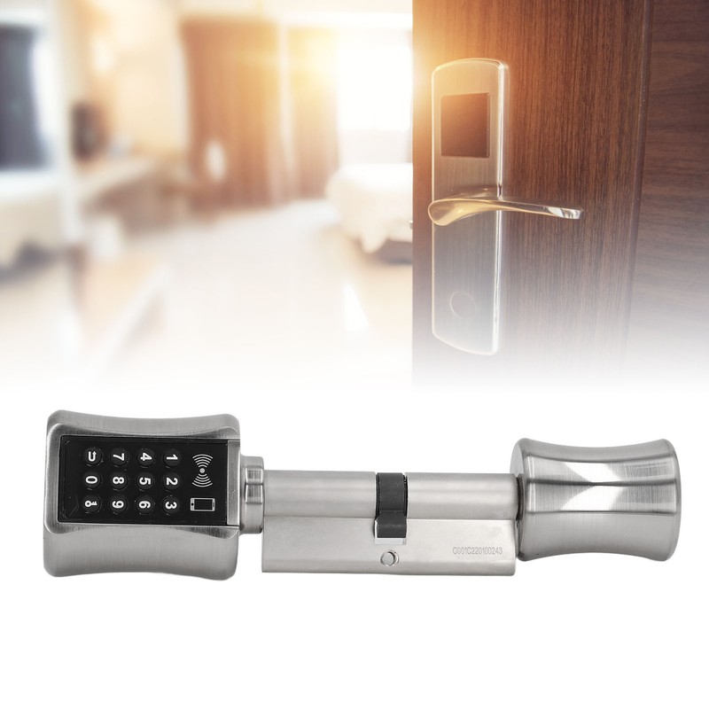 Keyless Electric Lock Stainless Steel Brass Low Consumption Smart Cylinder