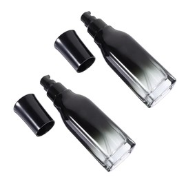 PACKOVE 2Pcs Refillable Essence Pump Bottles Glass Lotion Dispensers for Cosmetics Gradient Design Airless Easy to Use and for Storage