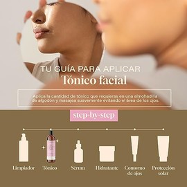 Tonico Facial 500 ml Niacinamida, Colageno Hidrolizado - Collagenic Tónico Facial Hidratante Limpiador de Poros sustituto de agua micelar para el rostro y contorno de ojos
