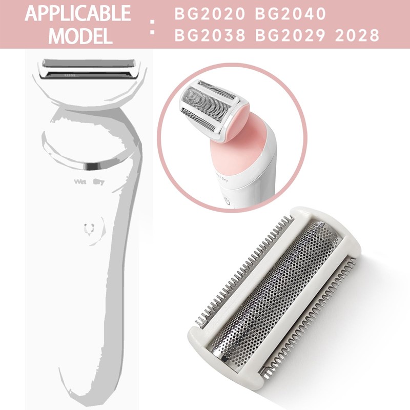 2PCS BG2000 Replacement Foil Head Compatible with Bodygroom Series 7000
