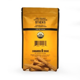 USDA Organic Ceylon Cinnamon Sticks C5 Grade (Cinnamomum Zeylanicum, Cinnamomum Verum)