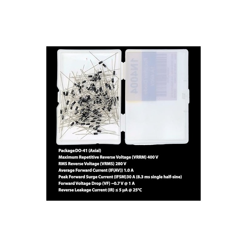EEEEE 1N4004 Rectifier Diode (125pcs) 1A 400V 400 Volt 400V