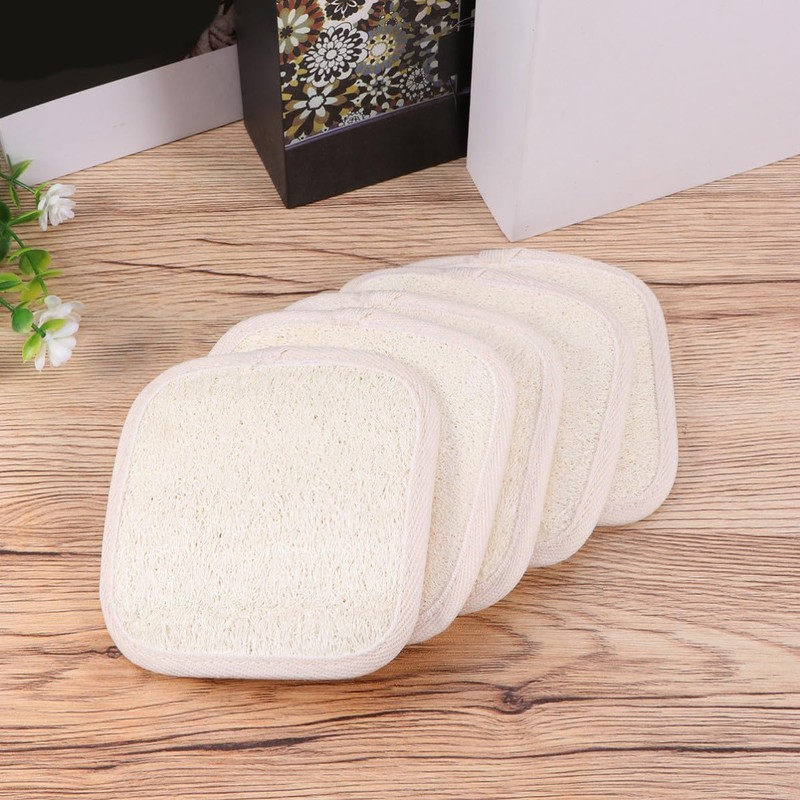 Cepillo Exfoliante de Lufa Natural HOOWIFFY - Set de 5