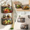 Stackable Fruit Basket for Kitchen Countertop Space Saving, Wall Mounted