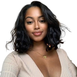 ANNELBEL 250 Density HD Bob Wig Human Hair 13x4 Body Wave Lace Front Wigs Human Hair Pre Plucked Wear and Go Glueless Wigs Human Hair 12 Inch Short Bob Wigs for Black Women Loose Wave Human Hair Wig