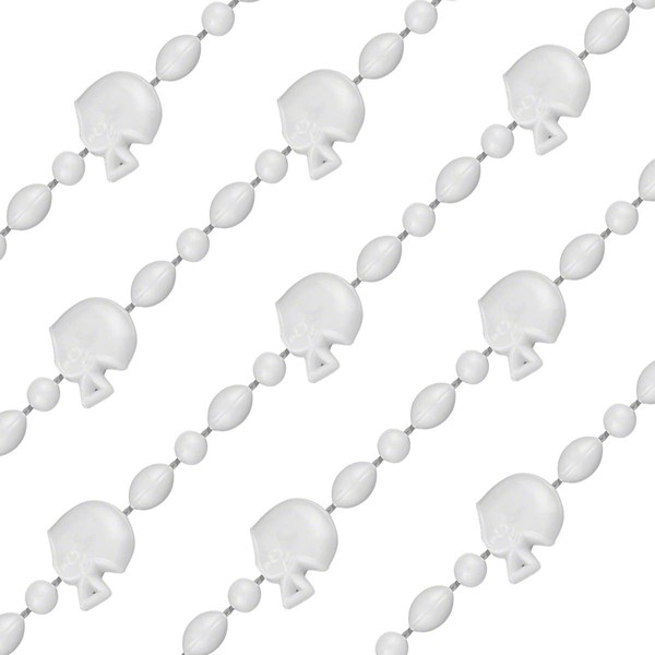 FlashingBlinkyLights Set of 12 White Football Helmet Bead Necklaces in